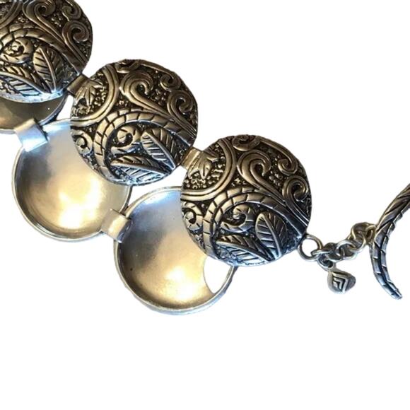 Silpada Sterling Silver Ancient Scroll Bracelet Toggle Clasp B2092 - Picture 8 of 13